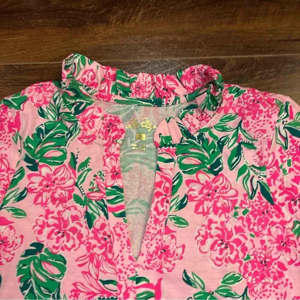 Lilly Pulitzer Pink and Green Floral Dress - Picture 3 of 10